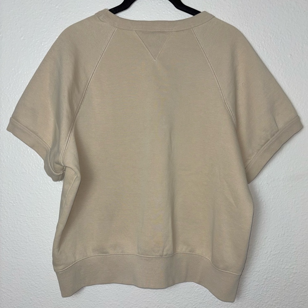 Champion Women's Short Sleeve Fleece Sweatshirt Size Medium Vintage Inspired Tan - Picture 12 of 16